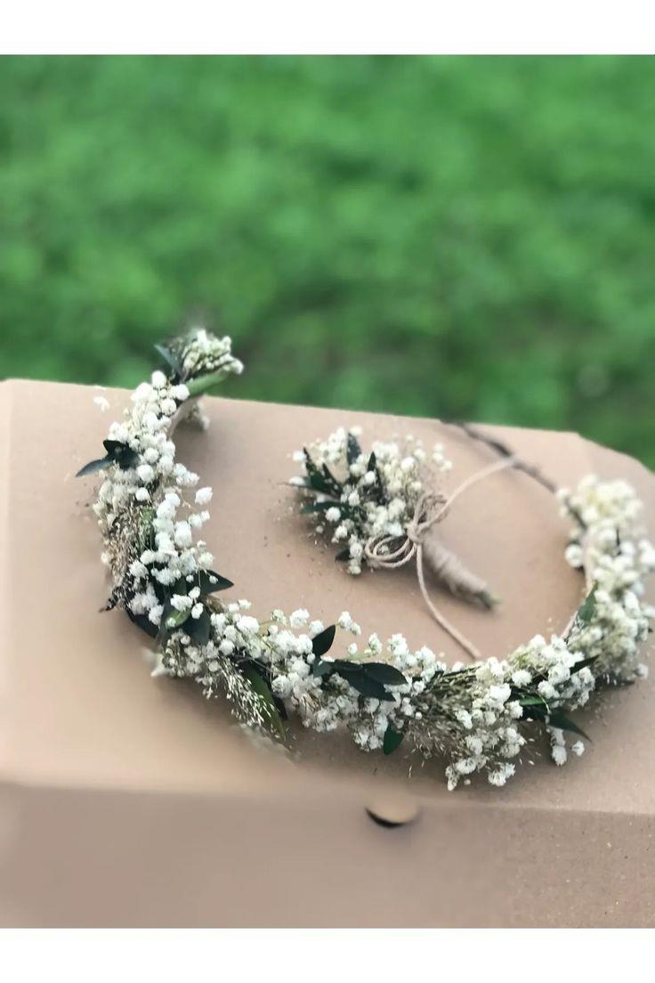 Gelin Tacı Ve Damat Yaka Çiçeği
