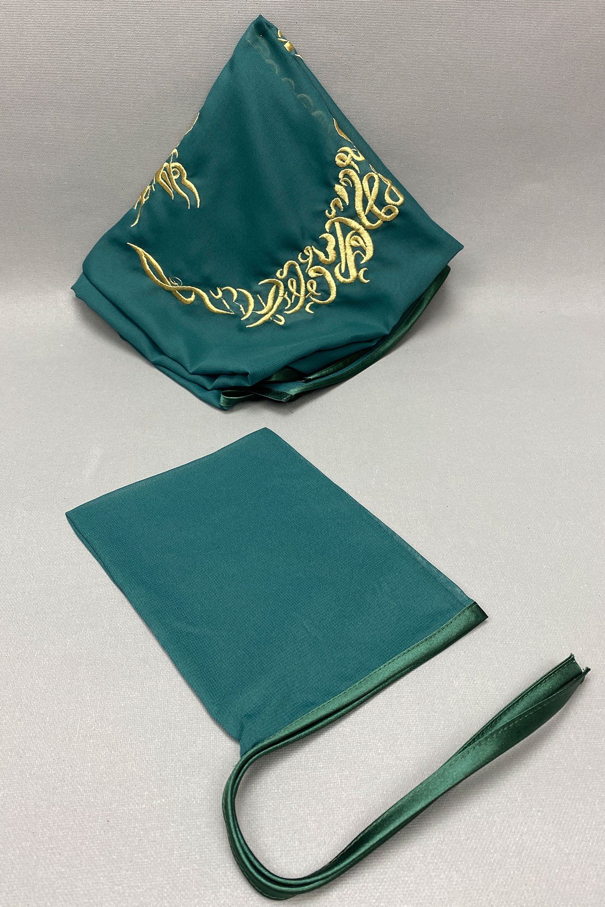 Gold Nakış Simli Biyeli Ay Yıldızlı Damat Örtüsü Seti