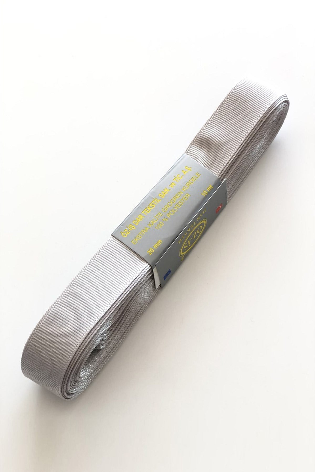 Gray Grosgrain Ribbon 2 cm 10 m
