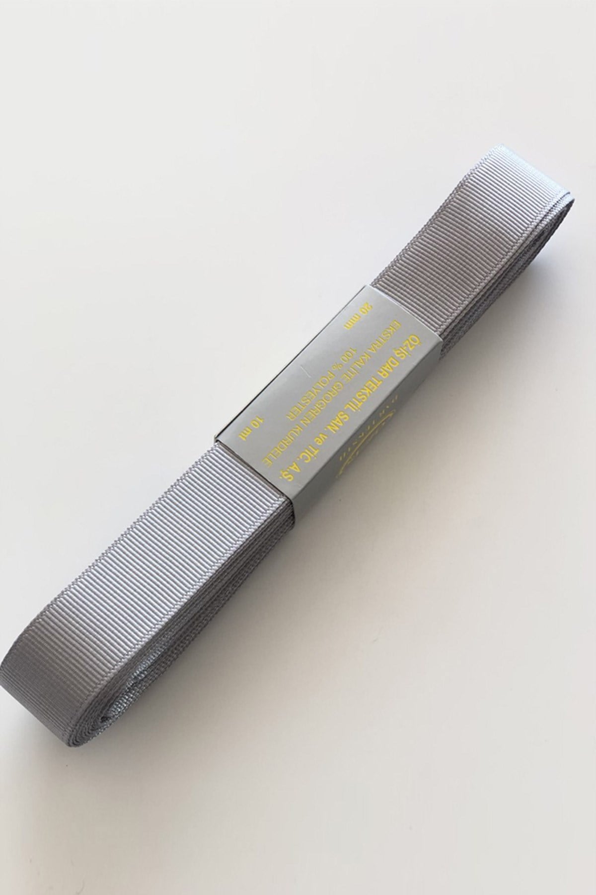 Gray Grosgrain Ribbon 2 cm 10 m