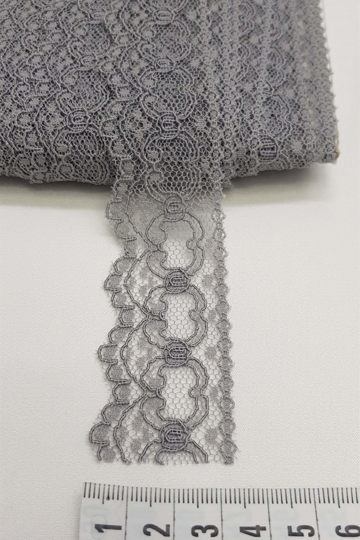 Gri Kolalı Kuğu Dantel 3 cm