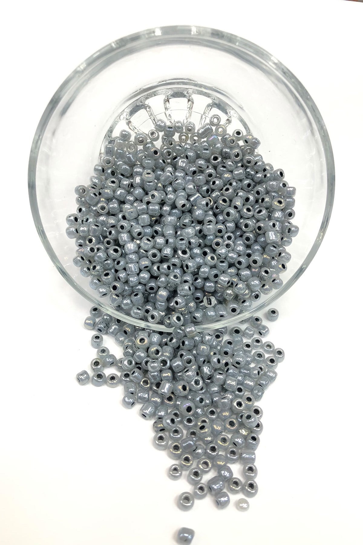 Gray Sand Beads 4 mm 50 gr
