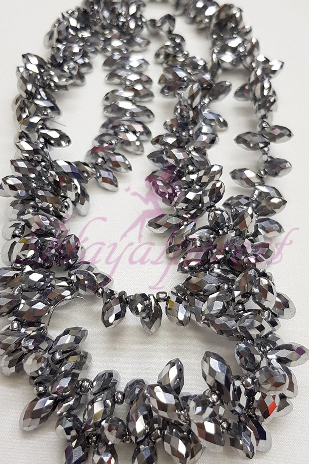 Gümüş Dizi Damla Kristal