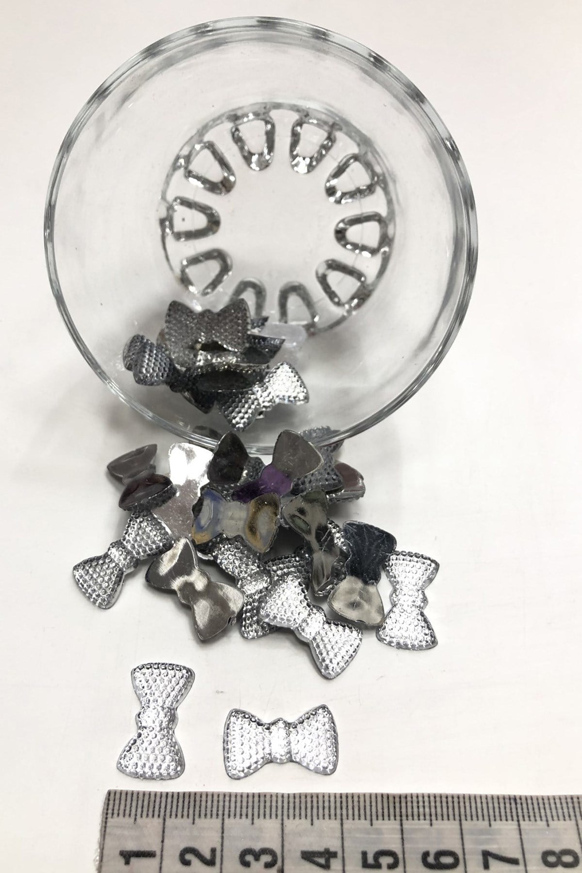 Silver Bow Stick Stone 20 pcs