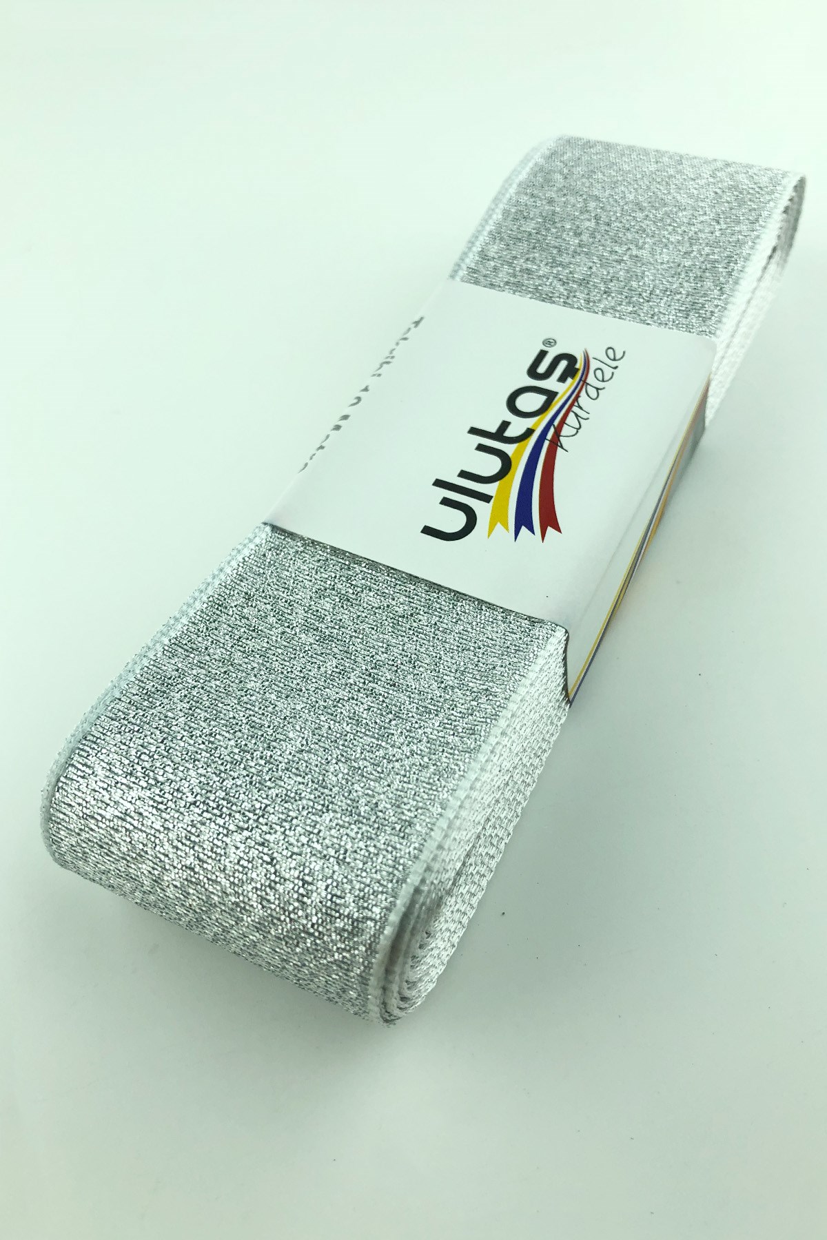 Silver Color Glitter Ribbon 4 cm