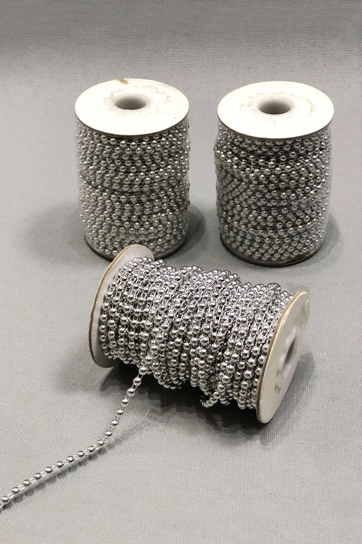 Gümüş Sıralı Kesik İnci 4 mm