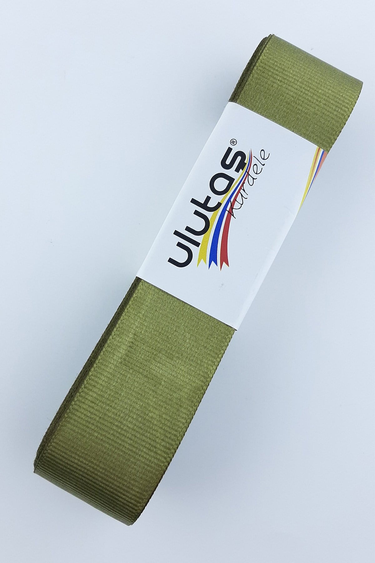 Khaki Green Grosgrain Ribbon 3 cm 10 m