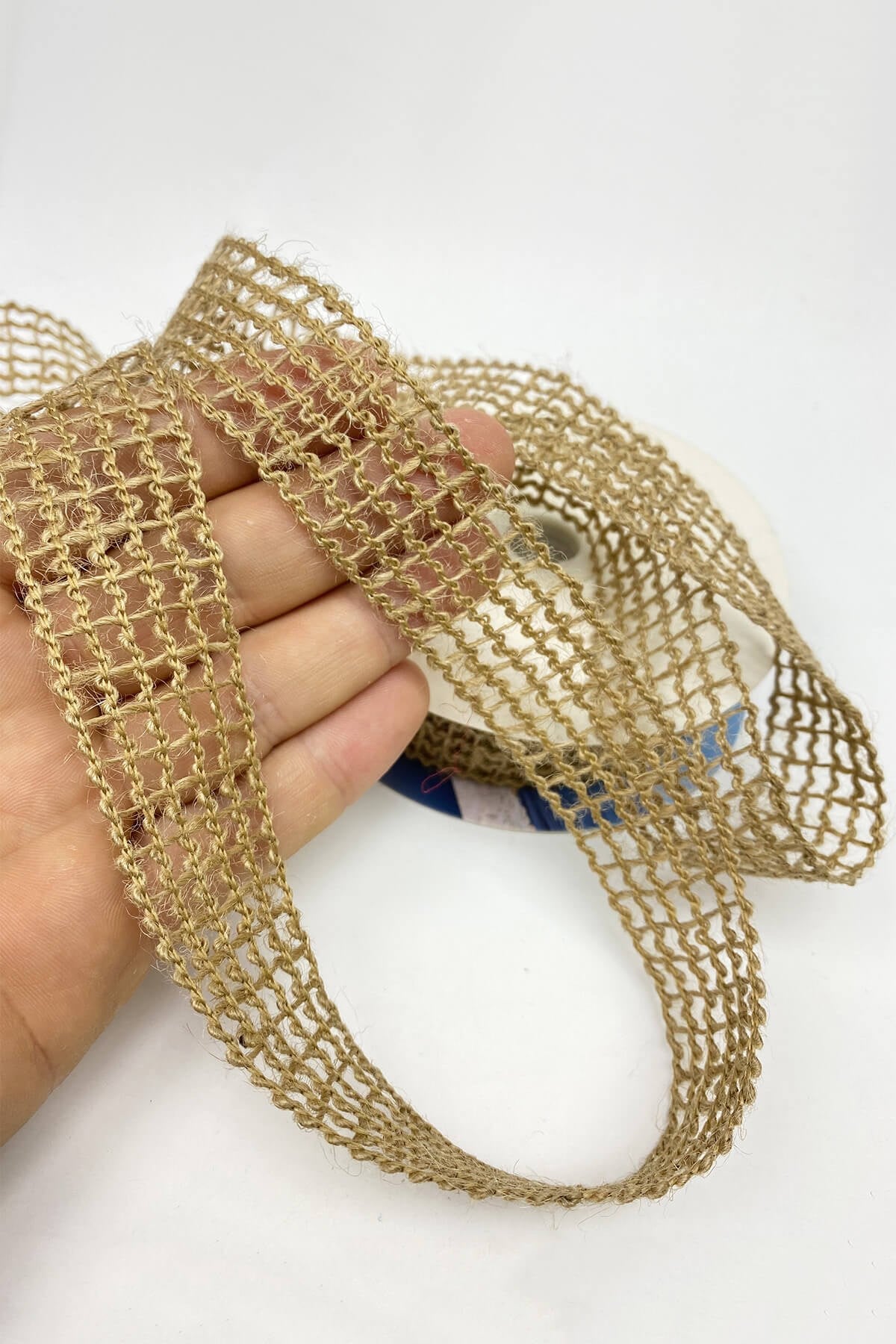 Straw Mesh Ribbon Ribbon 2,5 cm 10 m