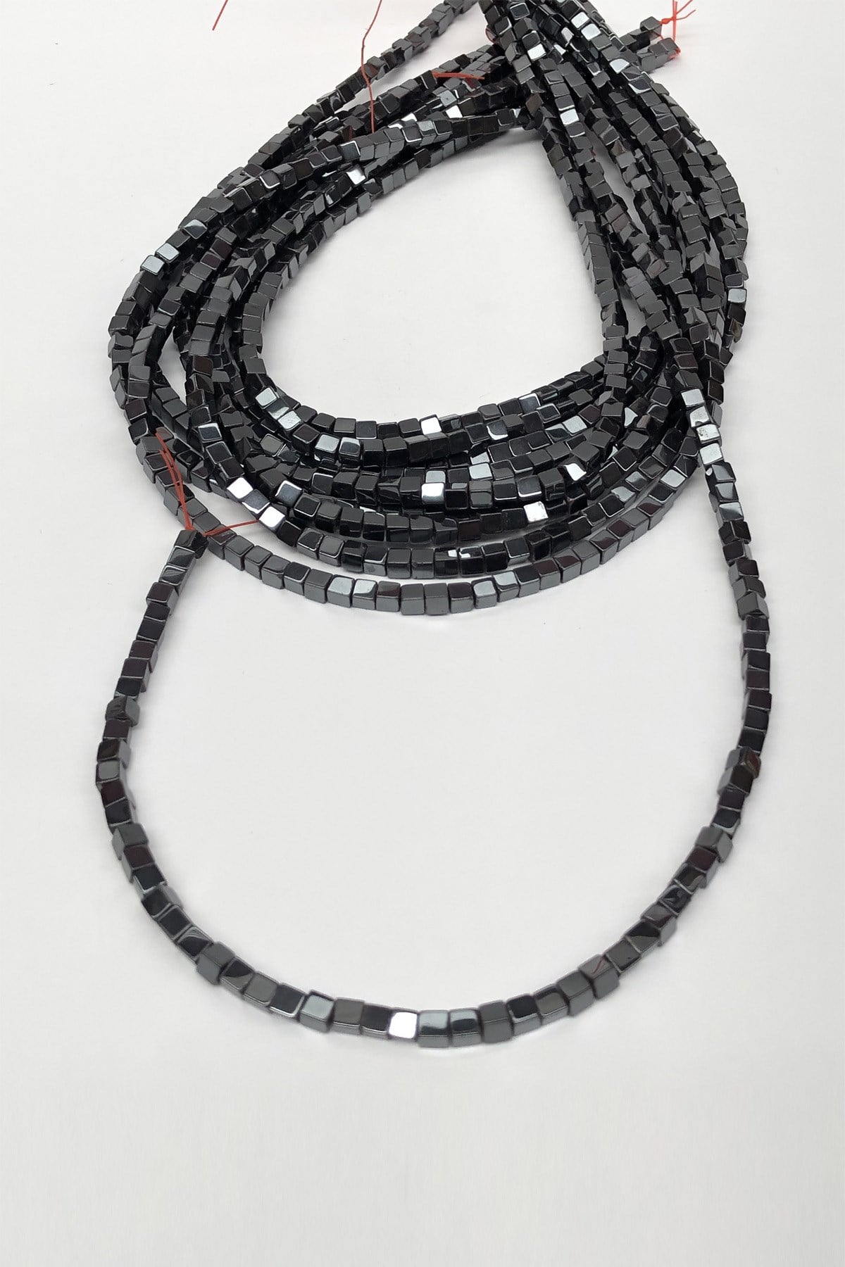 Hematite Small Square Stone Beads