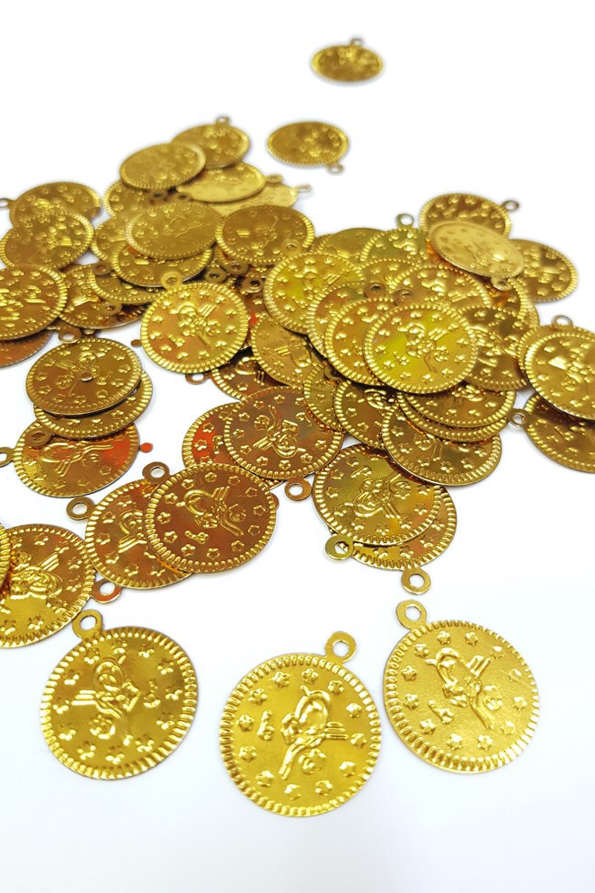 Gold Renk Alüminyum Metal Para Pul