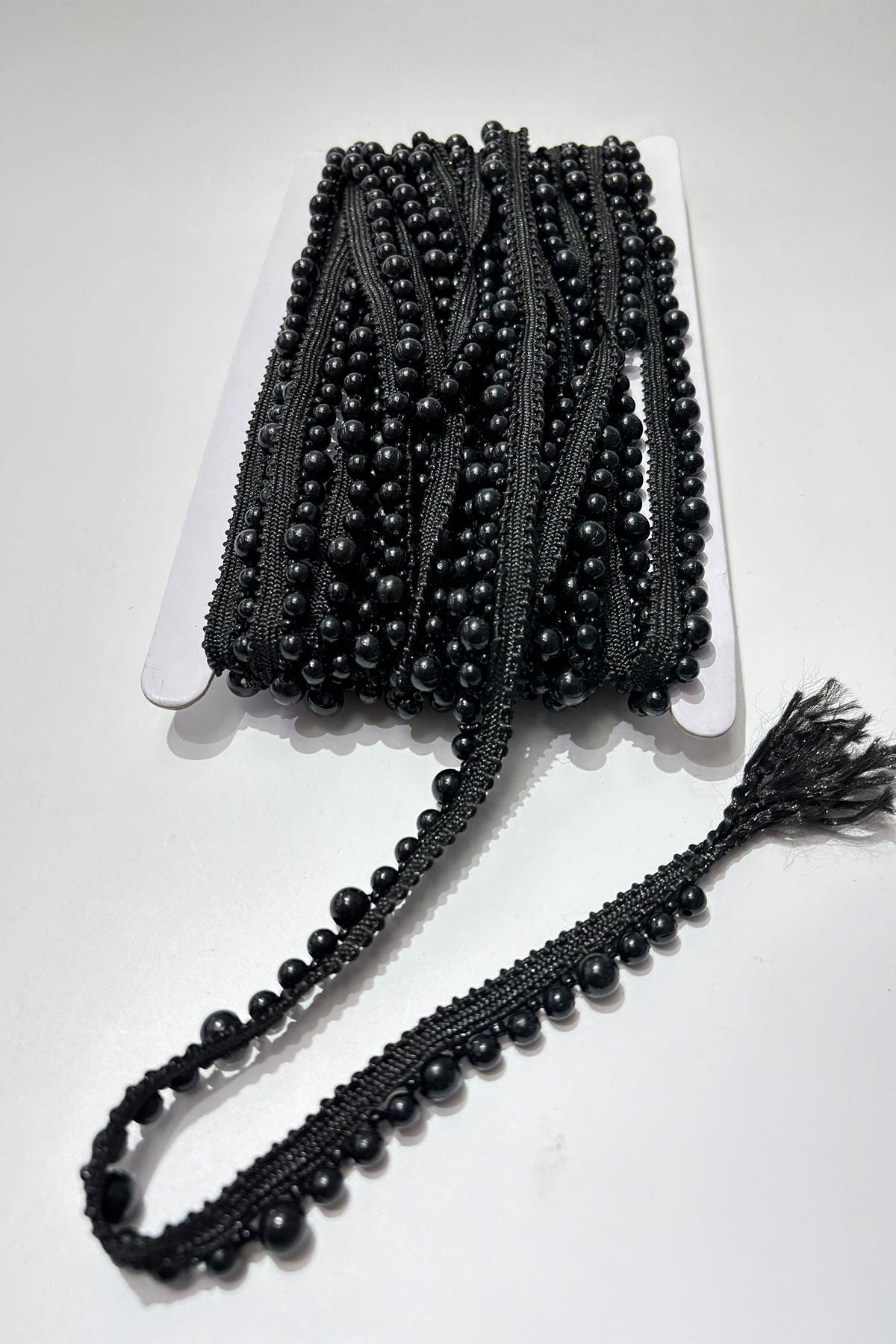 İnci Boncuklu Dekoratif Saçak Şerit Kenar