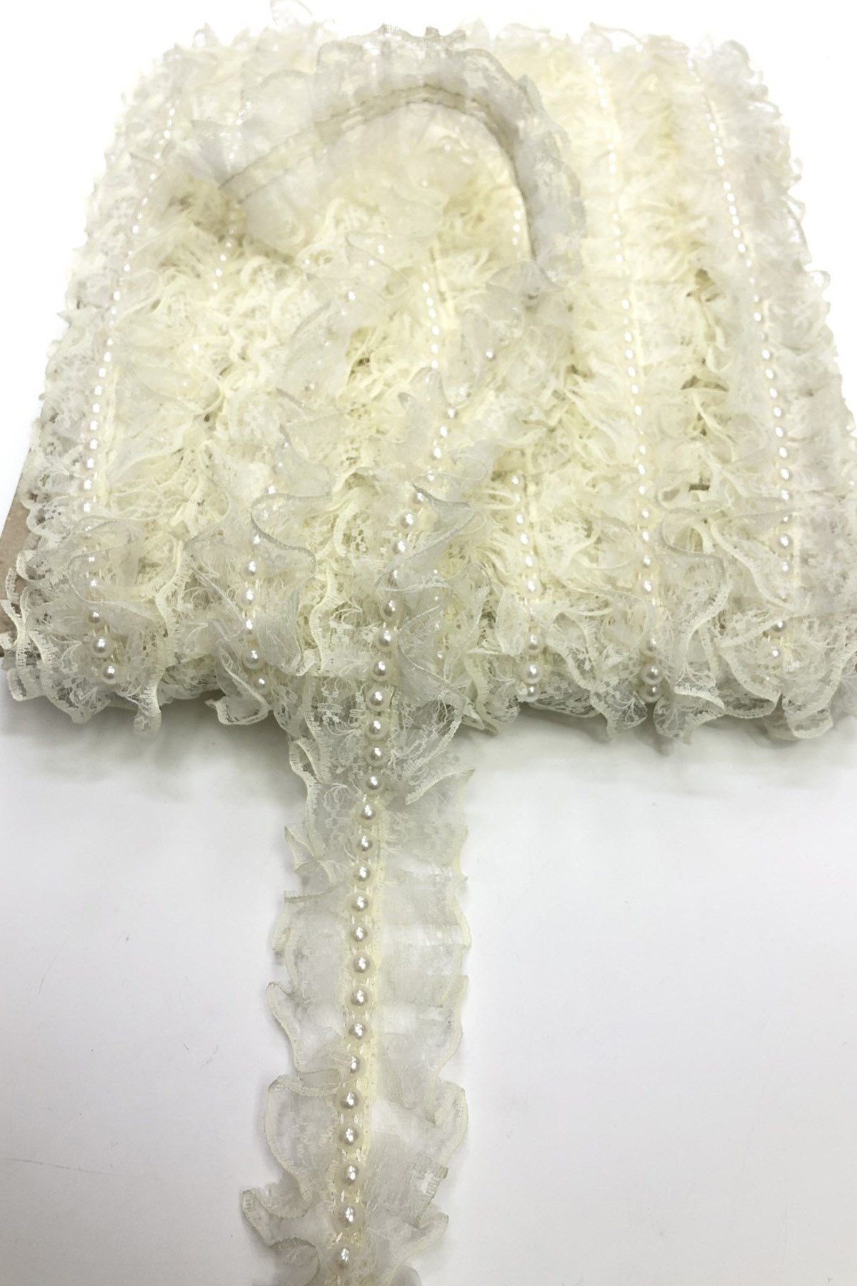 İnci Dantelli Fırfır 3- 4 cm