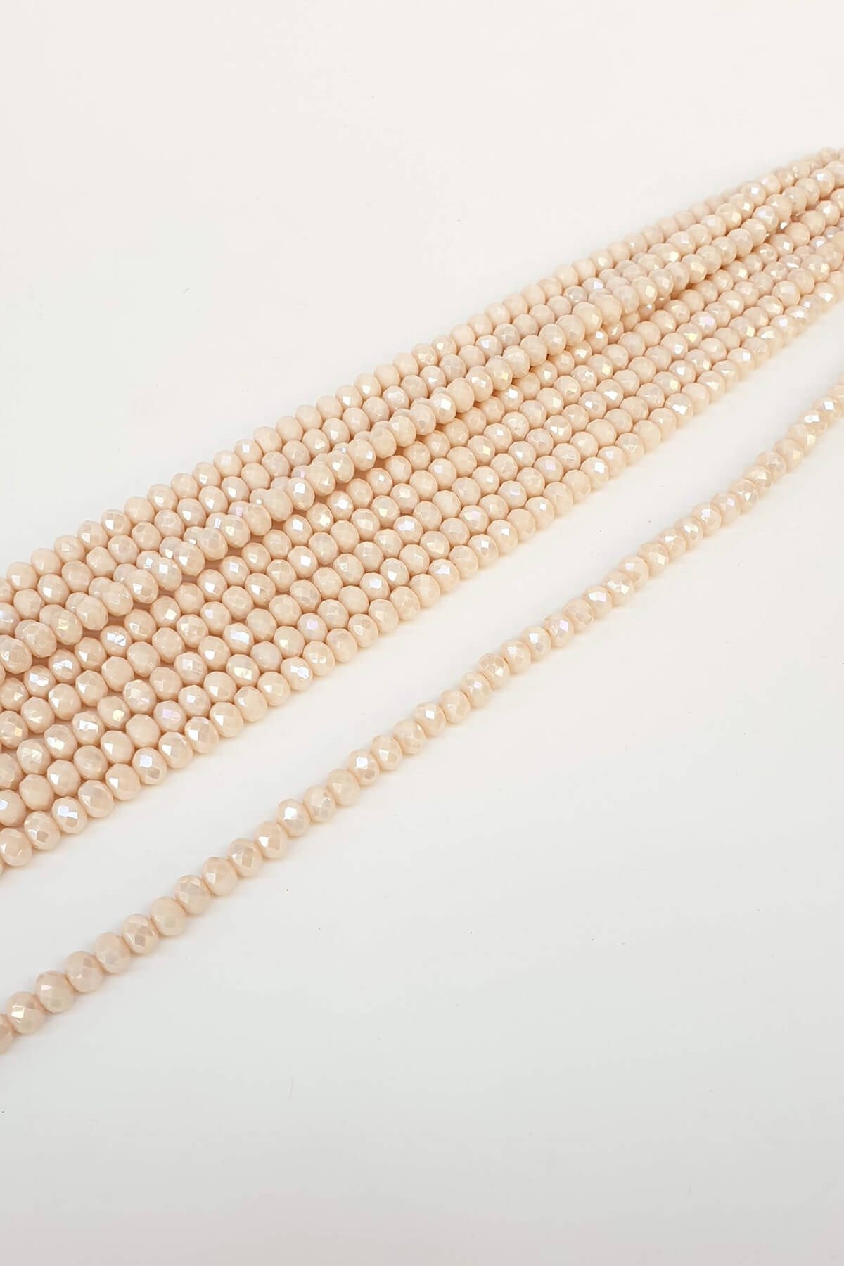 Janjanli Cream Crystal Beads 8 mm