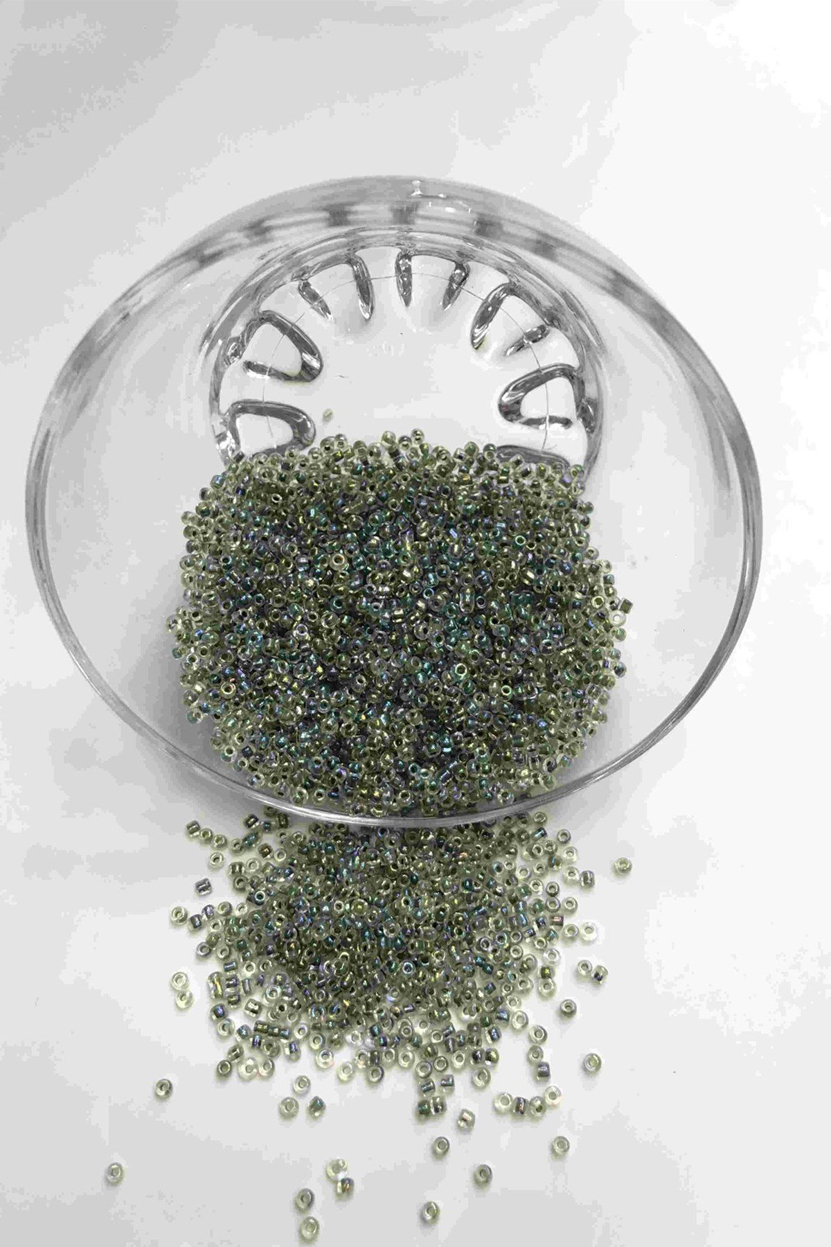 Janjanlı Yeşil Kum Boncuk 2 mm 50 gr