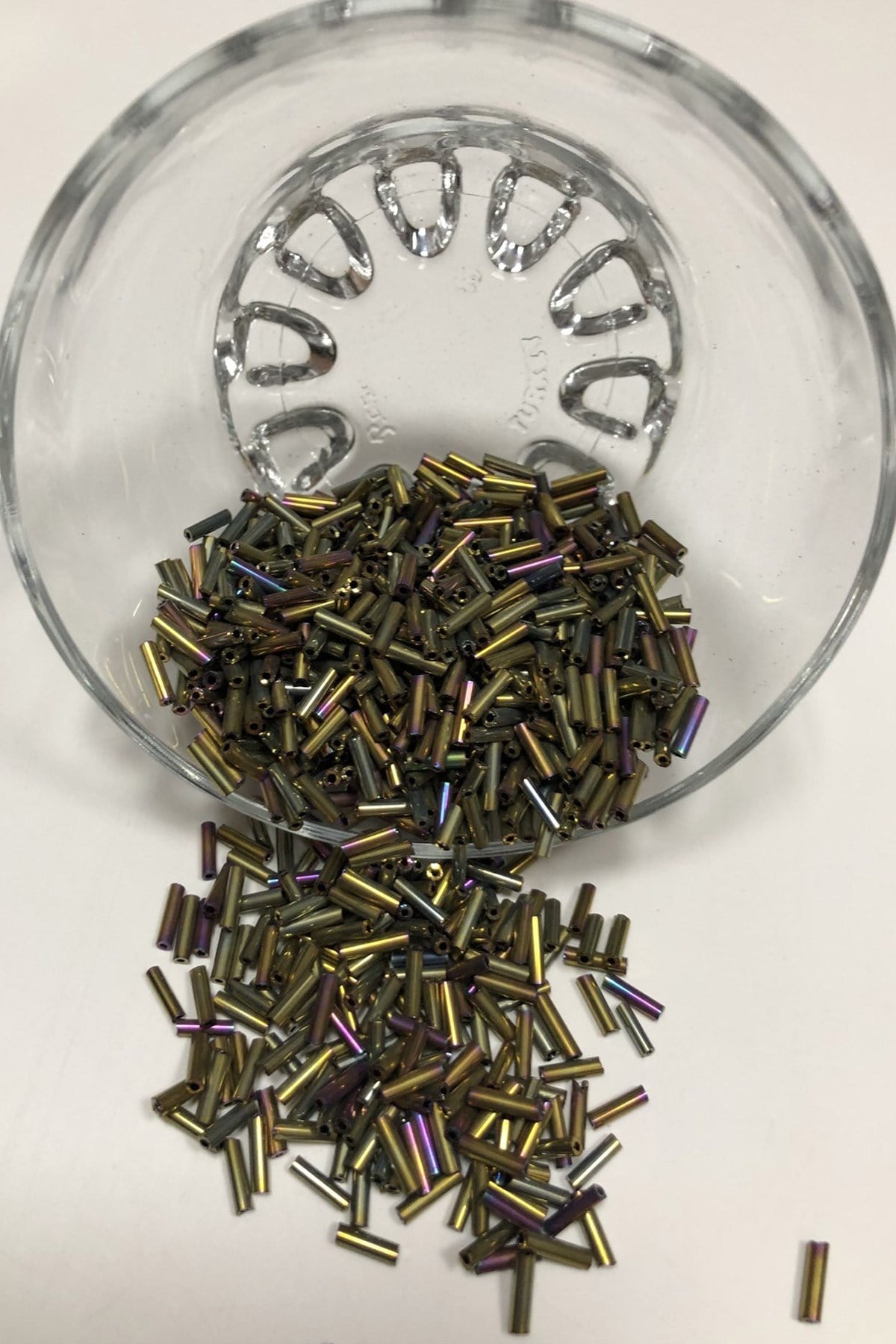 Janjanli Green Color Plated Pipe Beads 5 mm