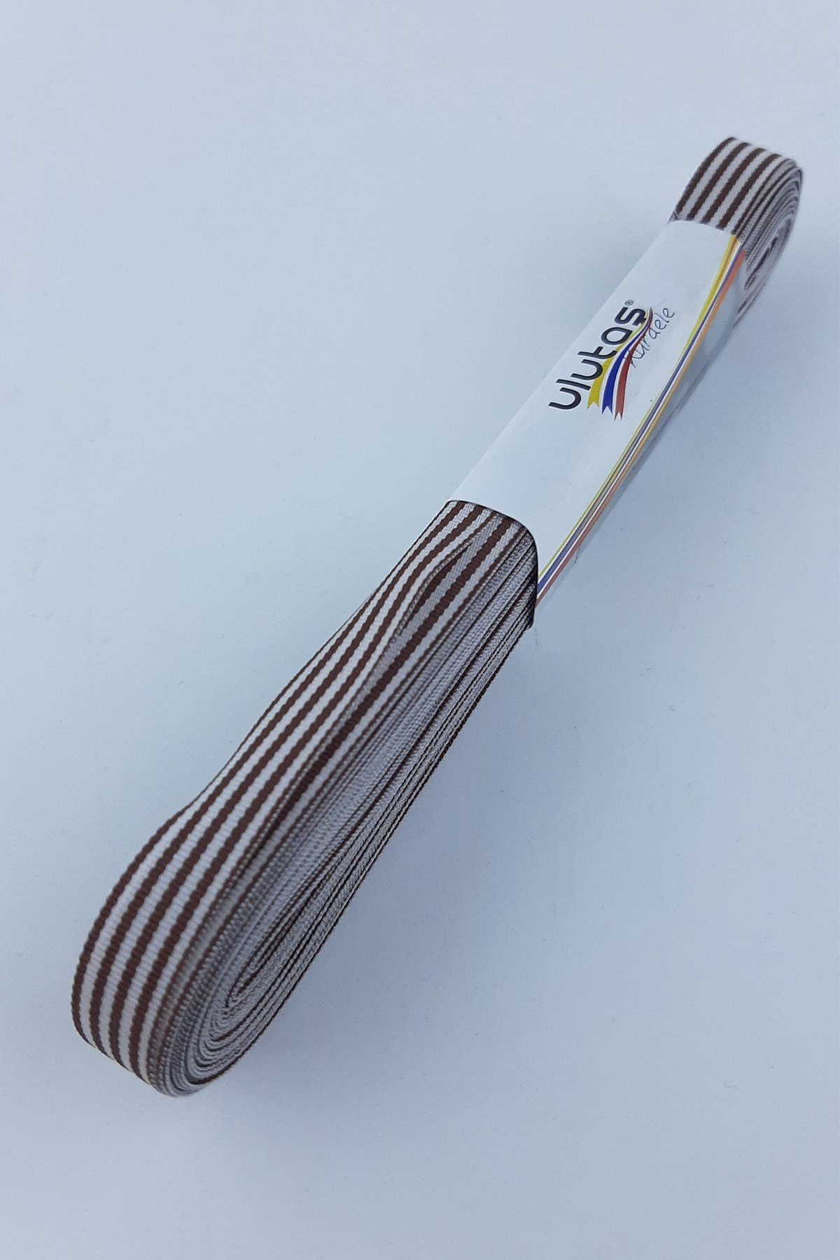 Kahve Çizgili Degrede Kurdele 1 cm 10 mt