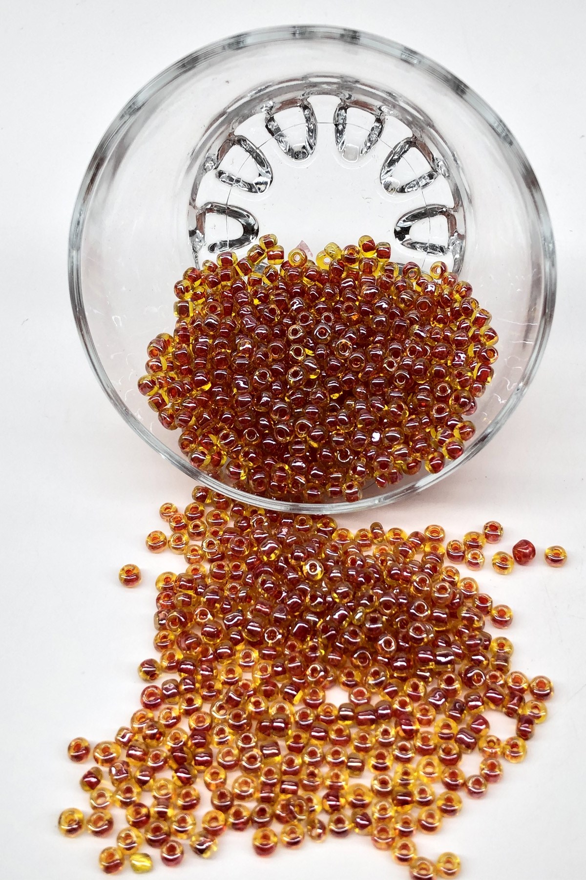 Brown Wrapped Sand Beads 4 mm