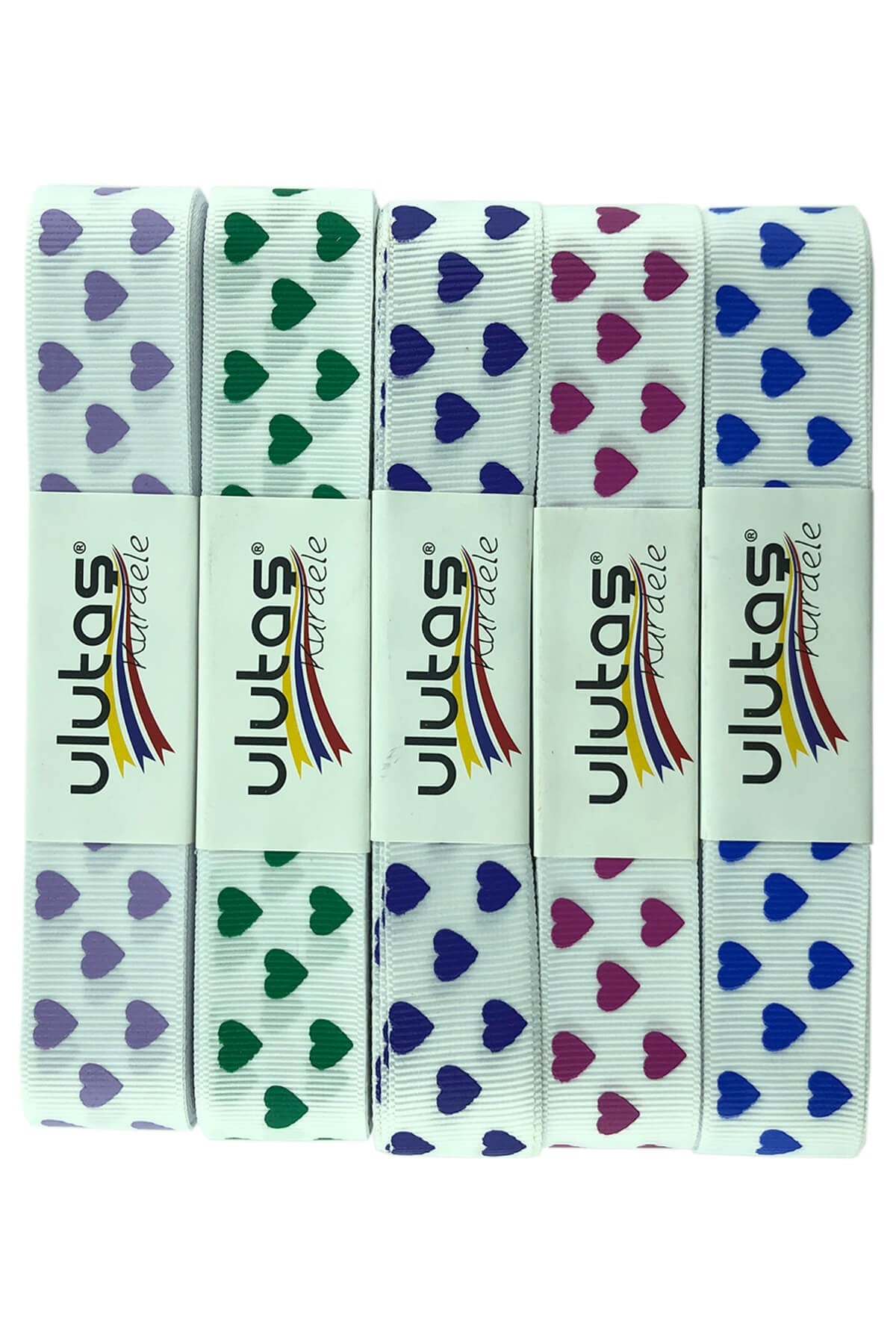 Heart Printed Grosgrain Ribbon