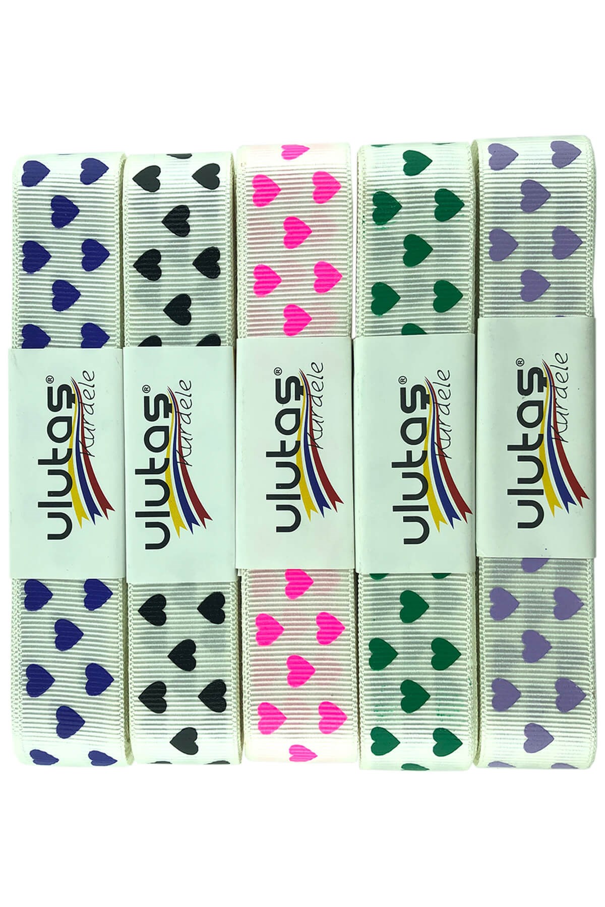 Heart Printed Ribbon Grosgrain