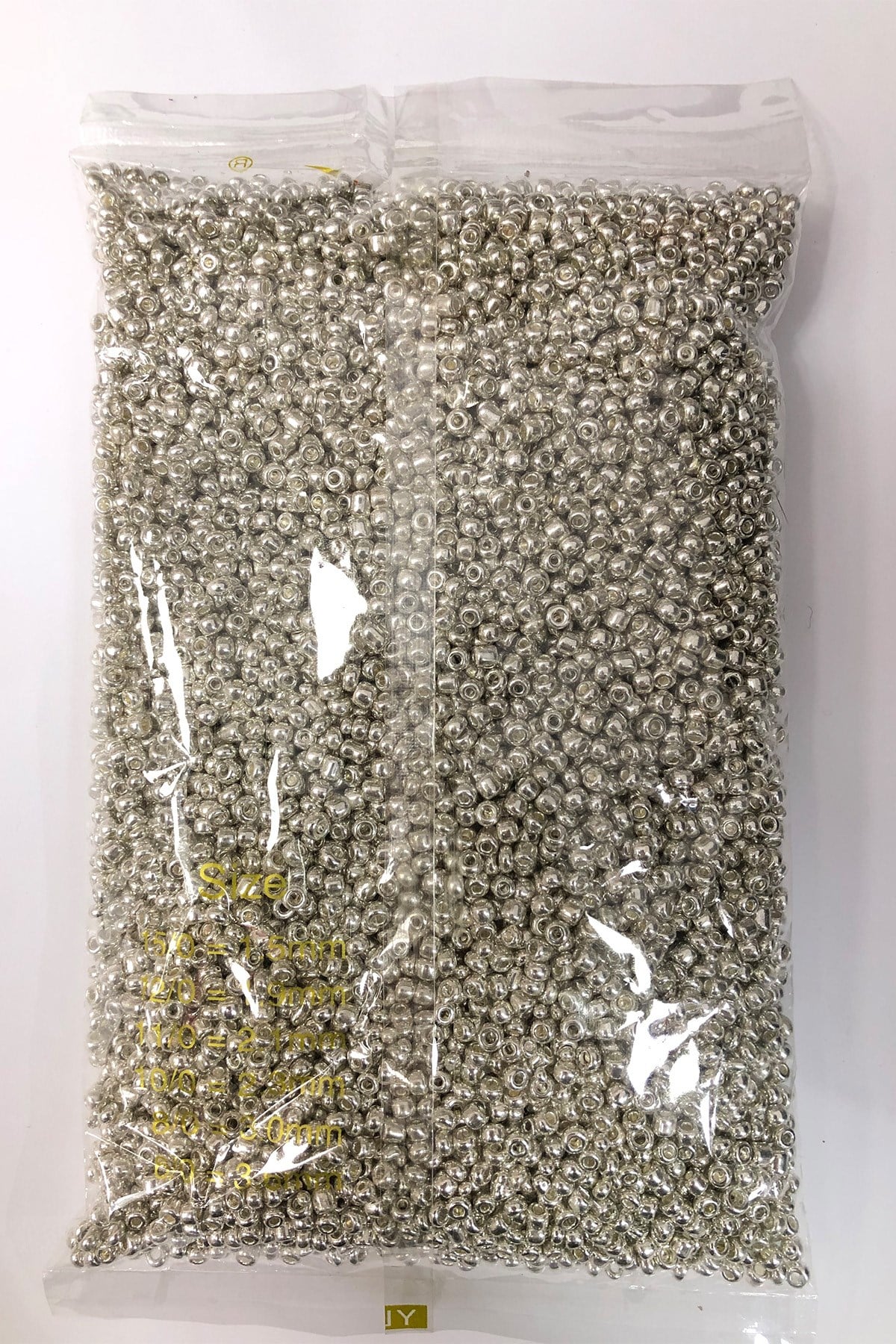 Plated Silver Color Sand Beads 4 mm 500 gr