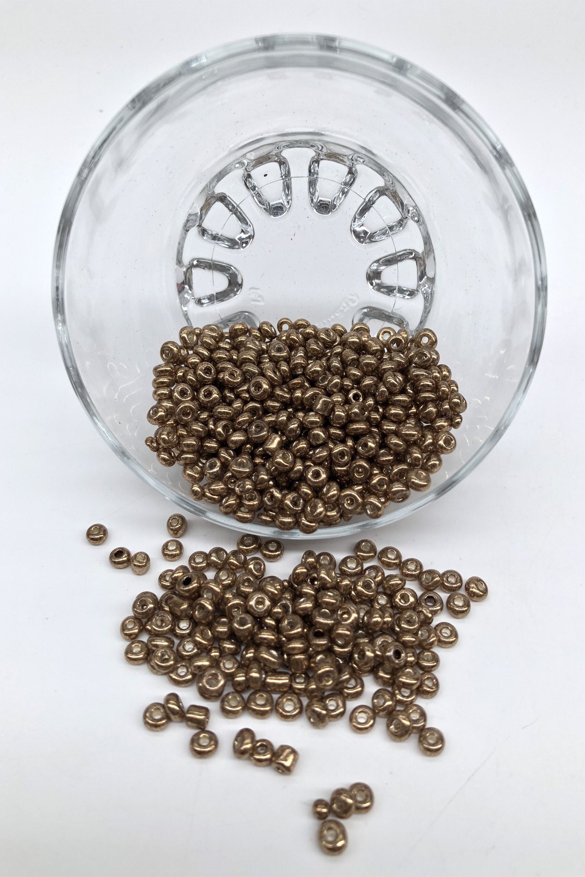 Plated Brown Sand Beads 4 mm