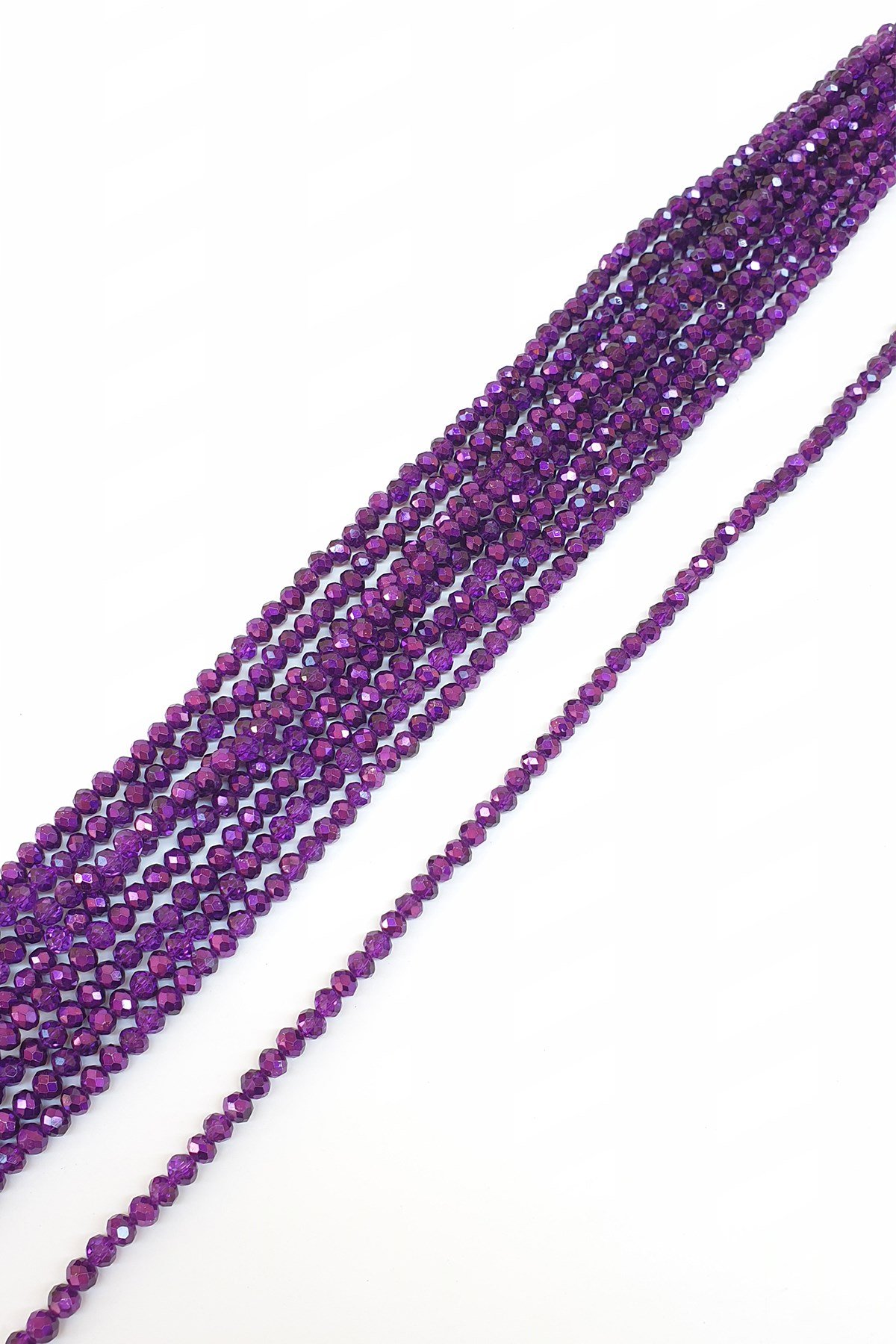 Kaplama Mor Kristal Boncuk 6 Mm