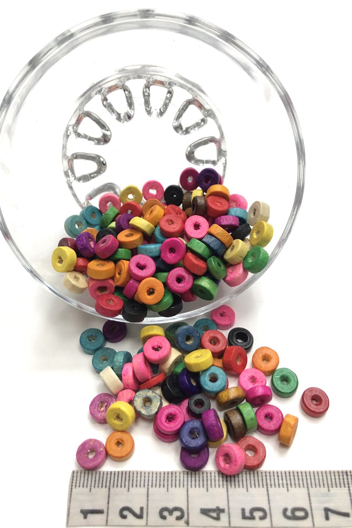 Mixed Color Stopper Wooden Beads 25 gr