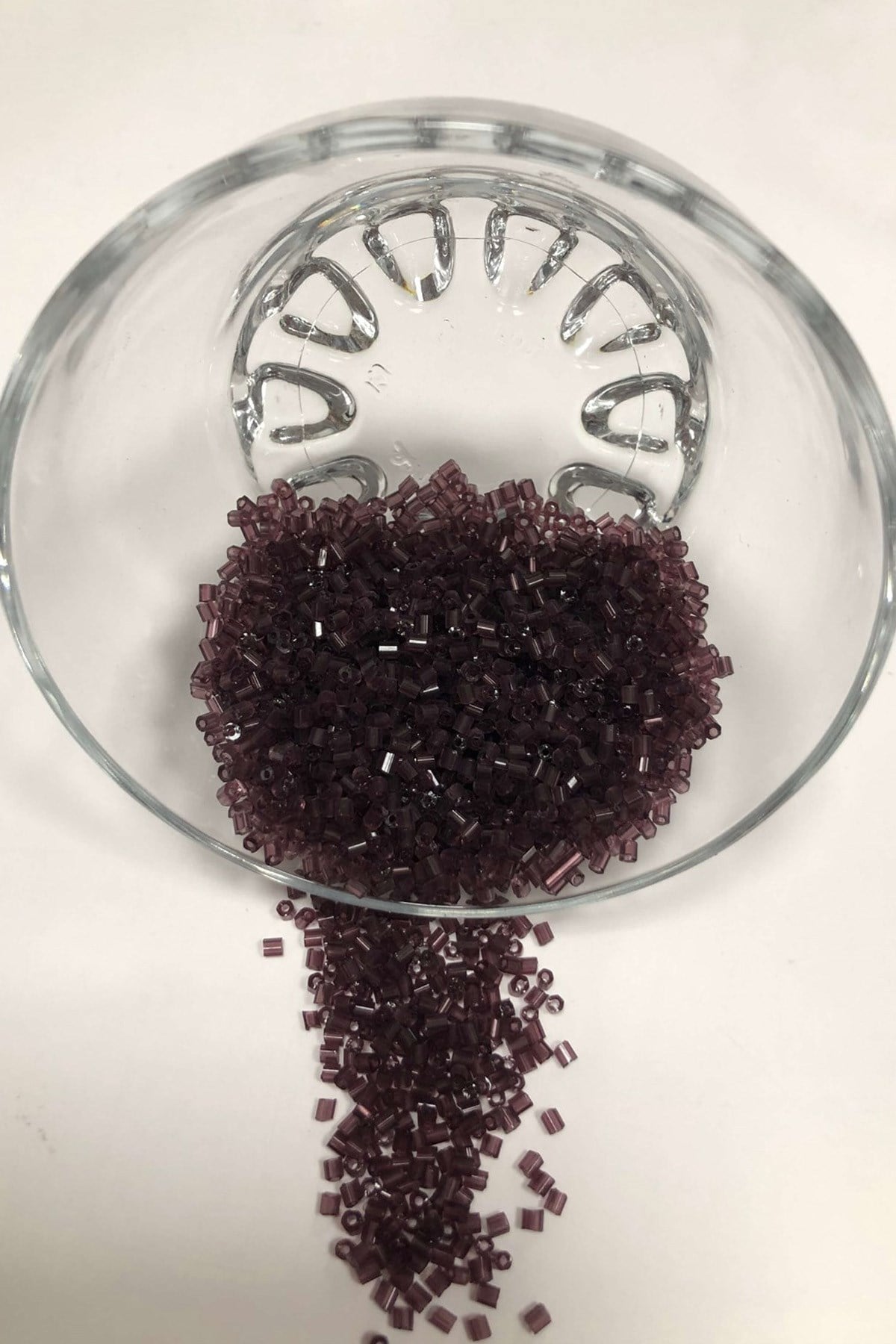 Dark Eggplant Purple Cut Beads (2-2.5mm)