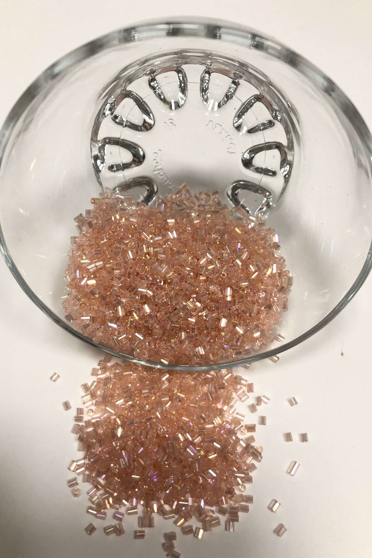 Transparent Salmon Cut Beads (2-2.5mm)