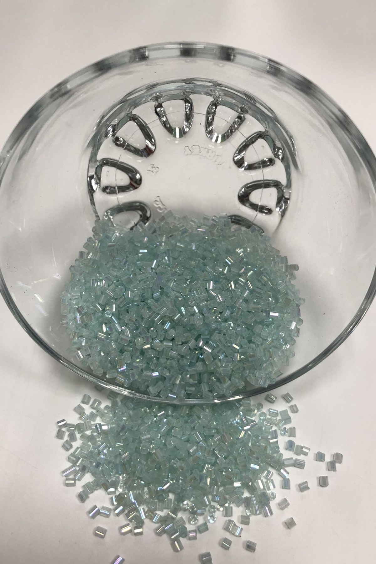 Light Aqua Green Cut Beads (2-2.5mm)