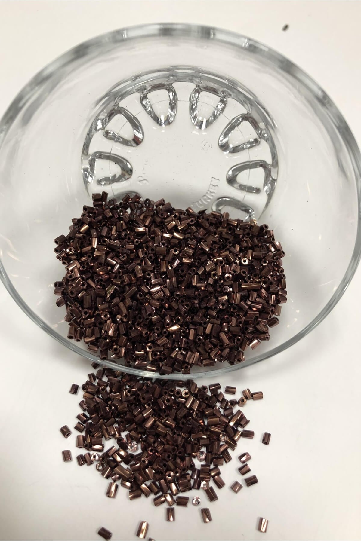 Plated Brown Cut Beads (2-2.5mm)