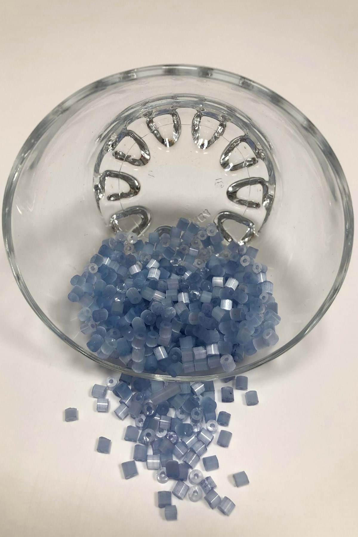 Bebe Blue Mother of Pearl Coarse Cut Beads (2-2.5mm)