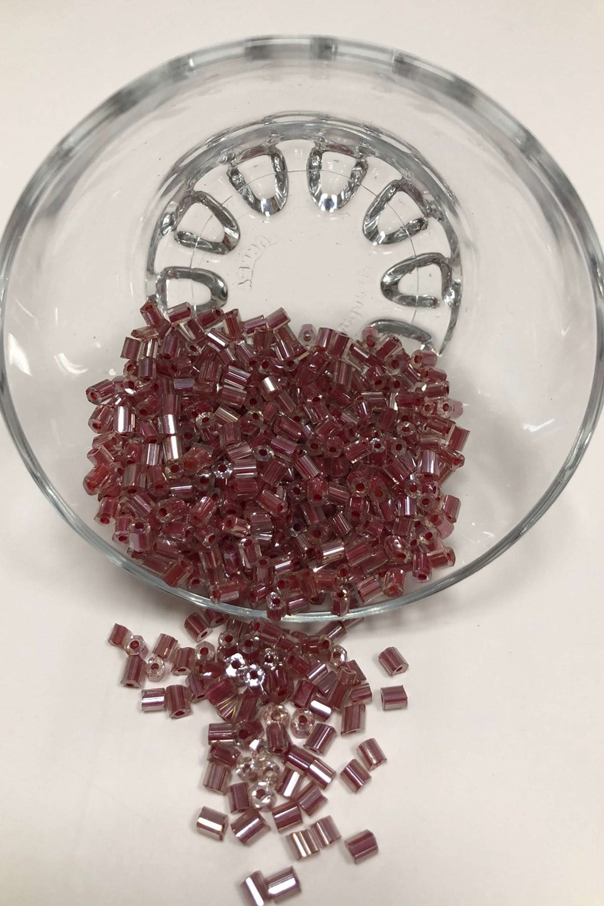 Soft Claret Red Large Color Cut Beads (2-2,5mm)
