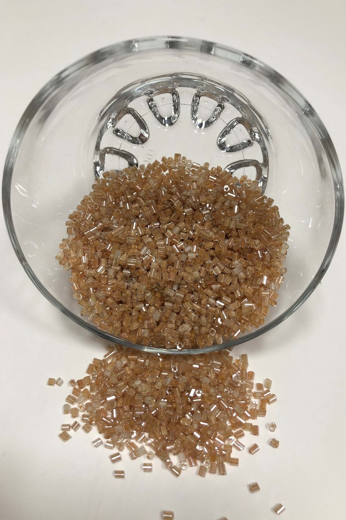 Milk Coffee Cut Beads (2-2,5mm)