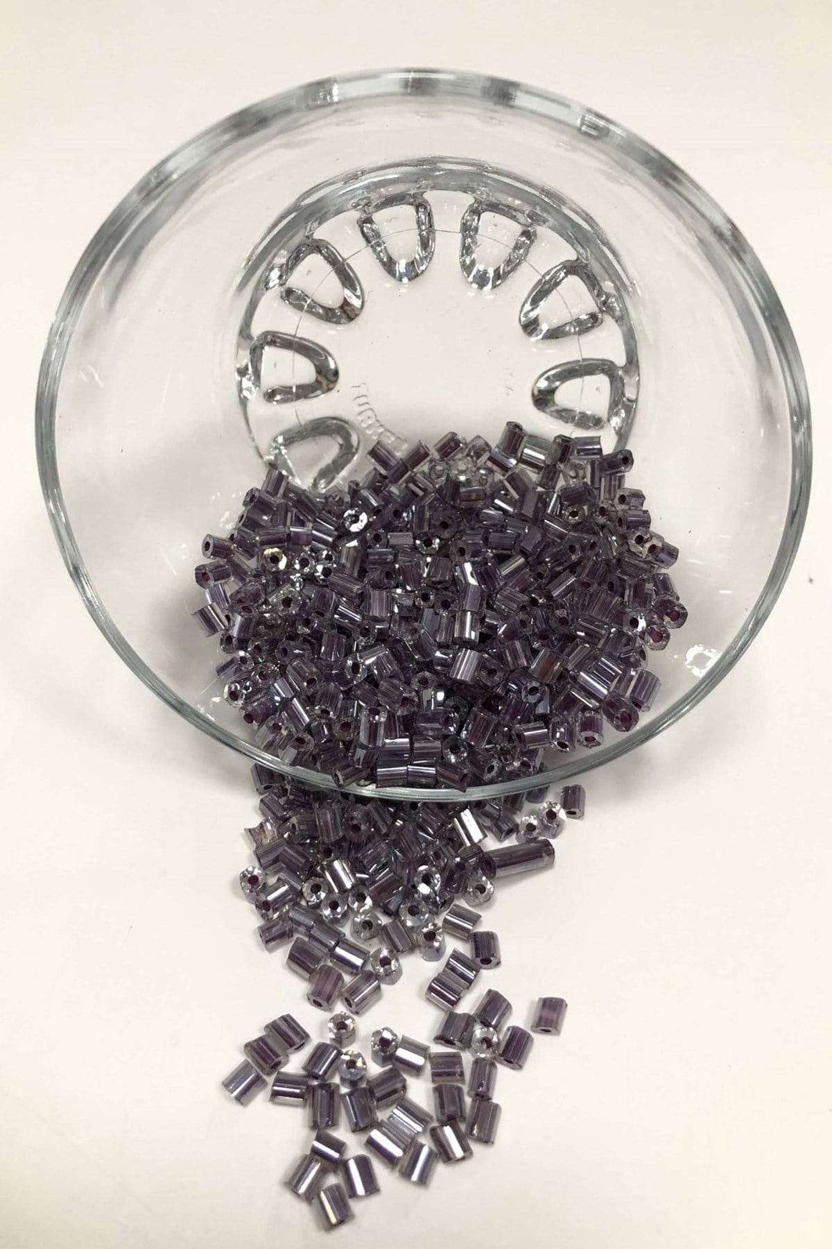 Anthracite Purple Cut Beads (2-2.5mm)