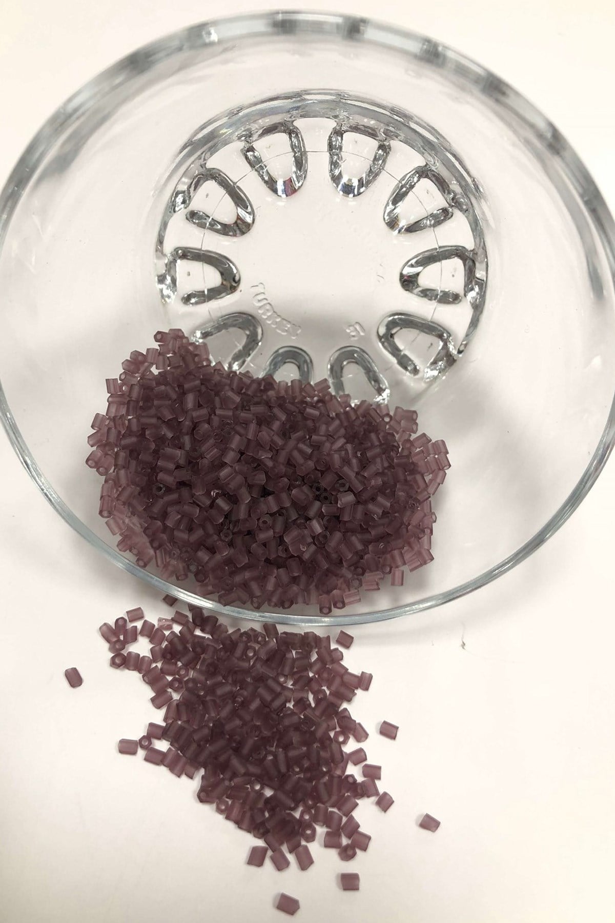 Transparent Soft Plum Cut Beads (2-2.5mm)