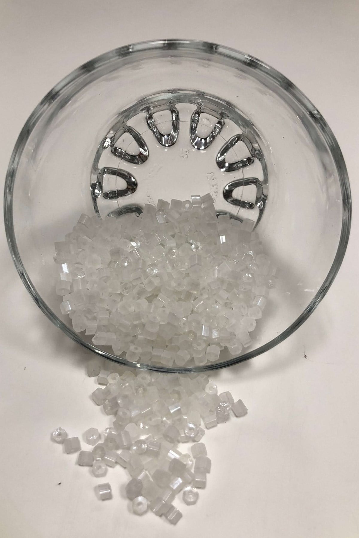 White Pearl Frosted Coarse Cut Beads (2-2.5mm)