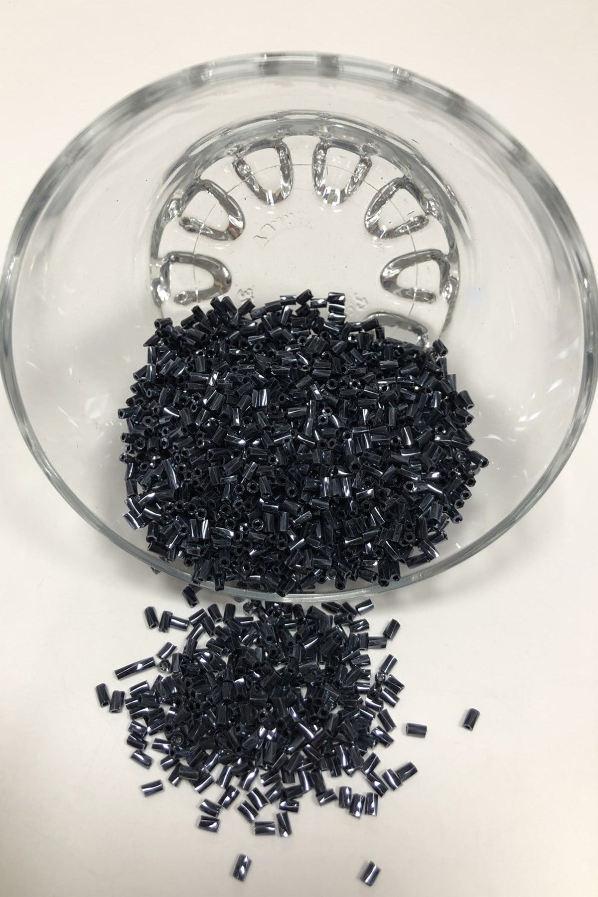 Dark Blue Twisted Cut Beads (2-2.5mm)