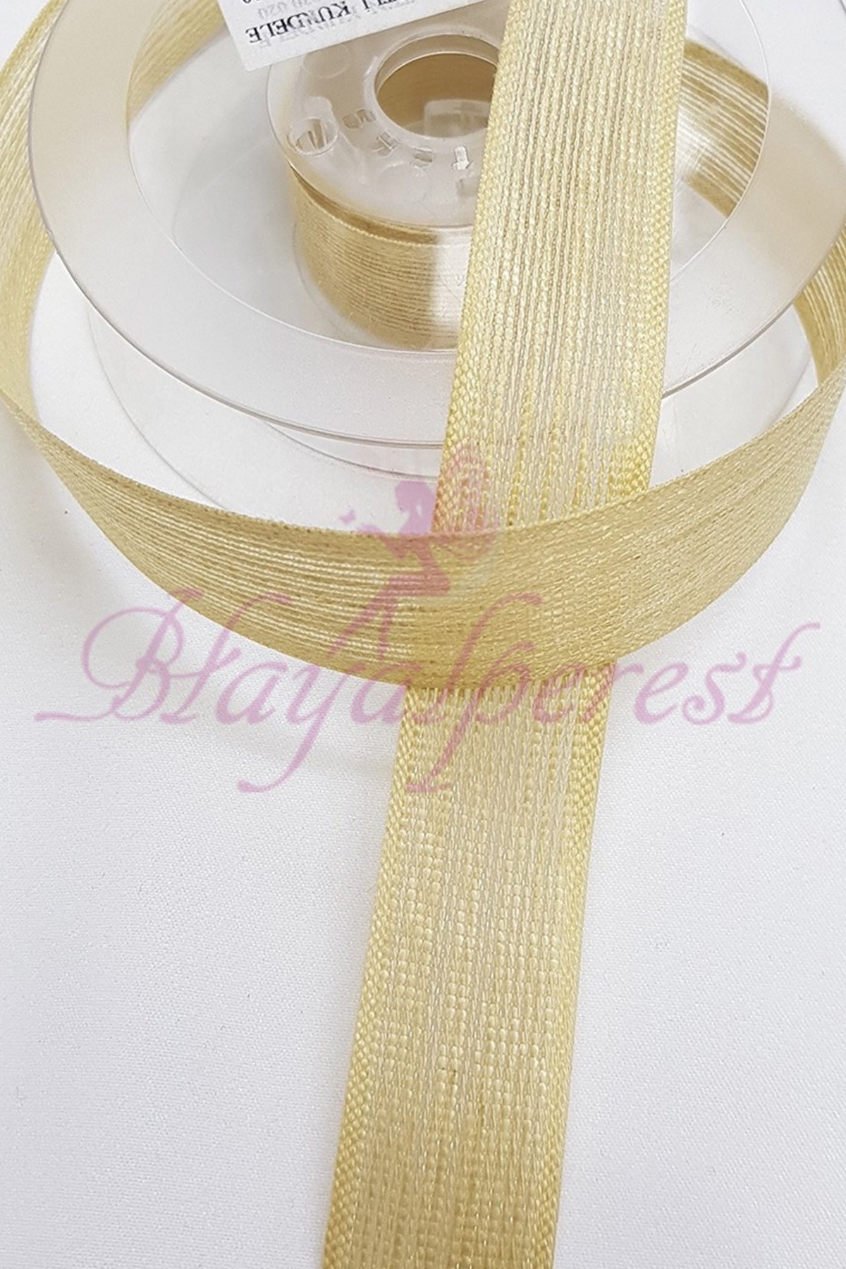 Beige Color Linen Effect Ribbon 2,5cm