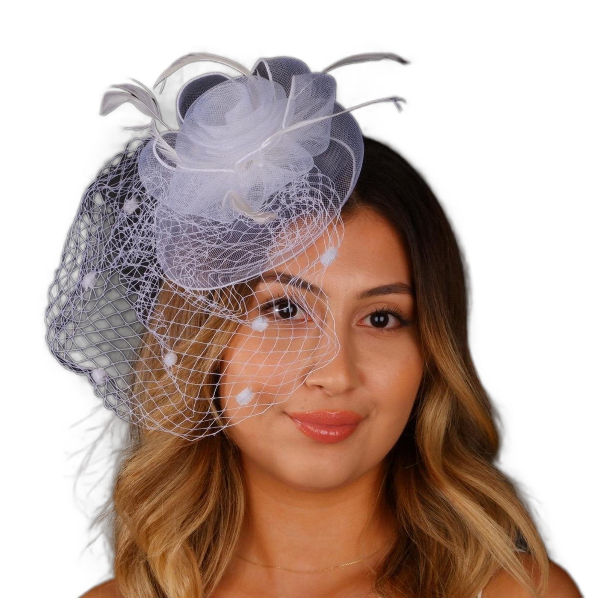 Kırık Beyaz Vualet Nikah Şapkası Selis Gelin Aksesuarı