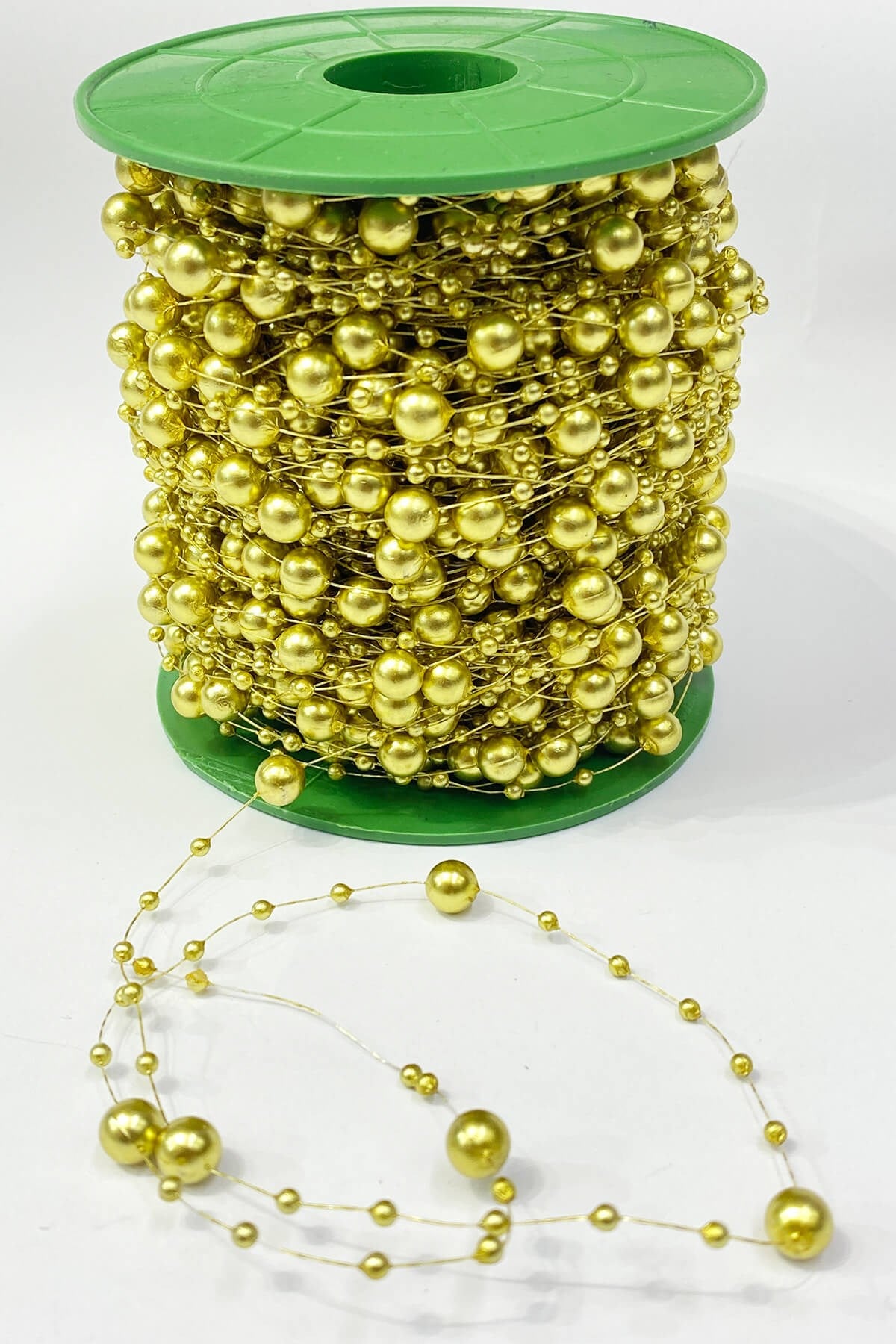 Dark Gold Lined Ribbon Pearl 10 mt