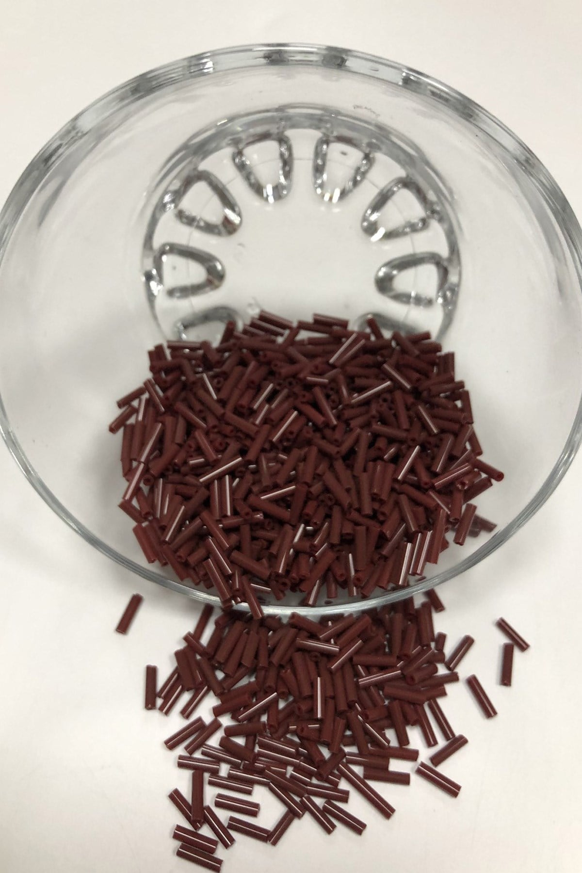 Dark Brown Tubular Beads 5 mm