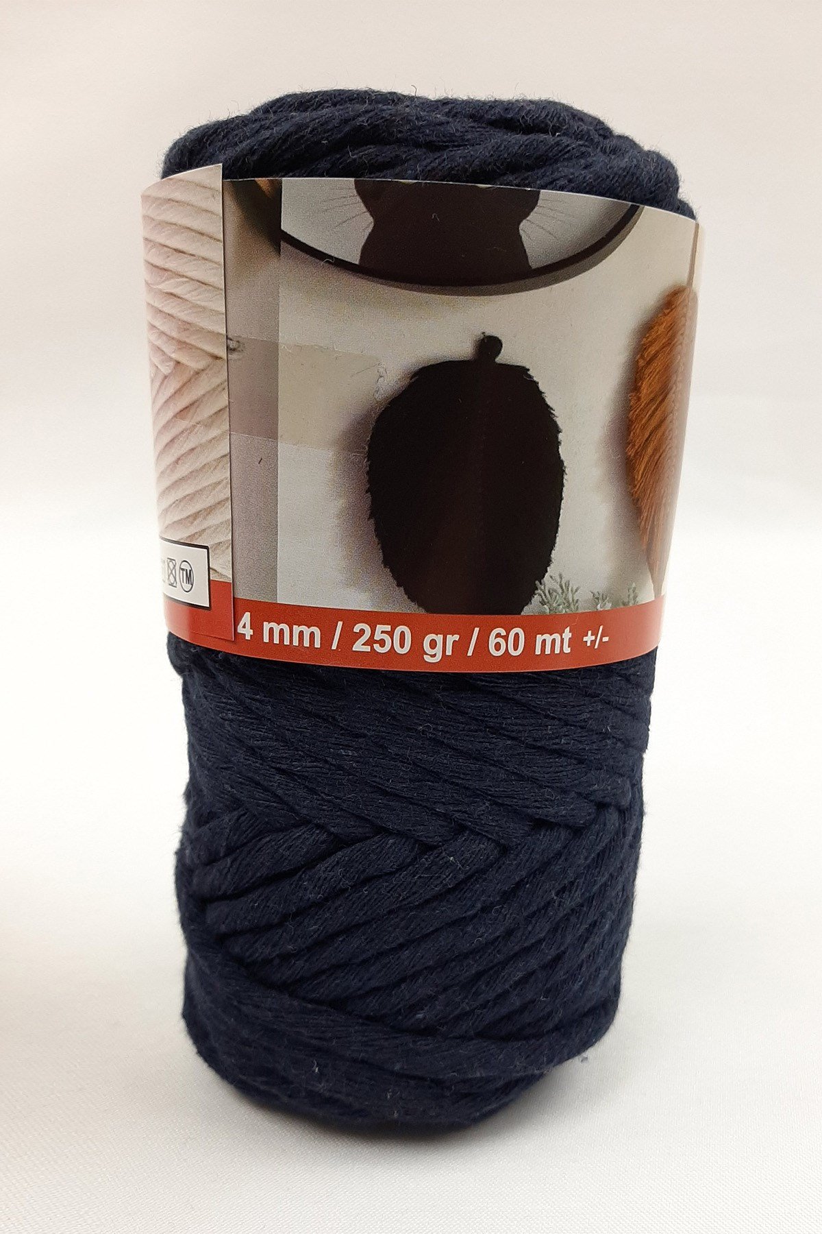 حبل تمشيط ملتوي كحلي داكن