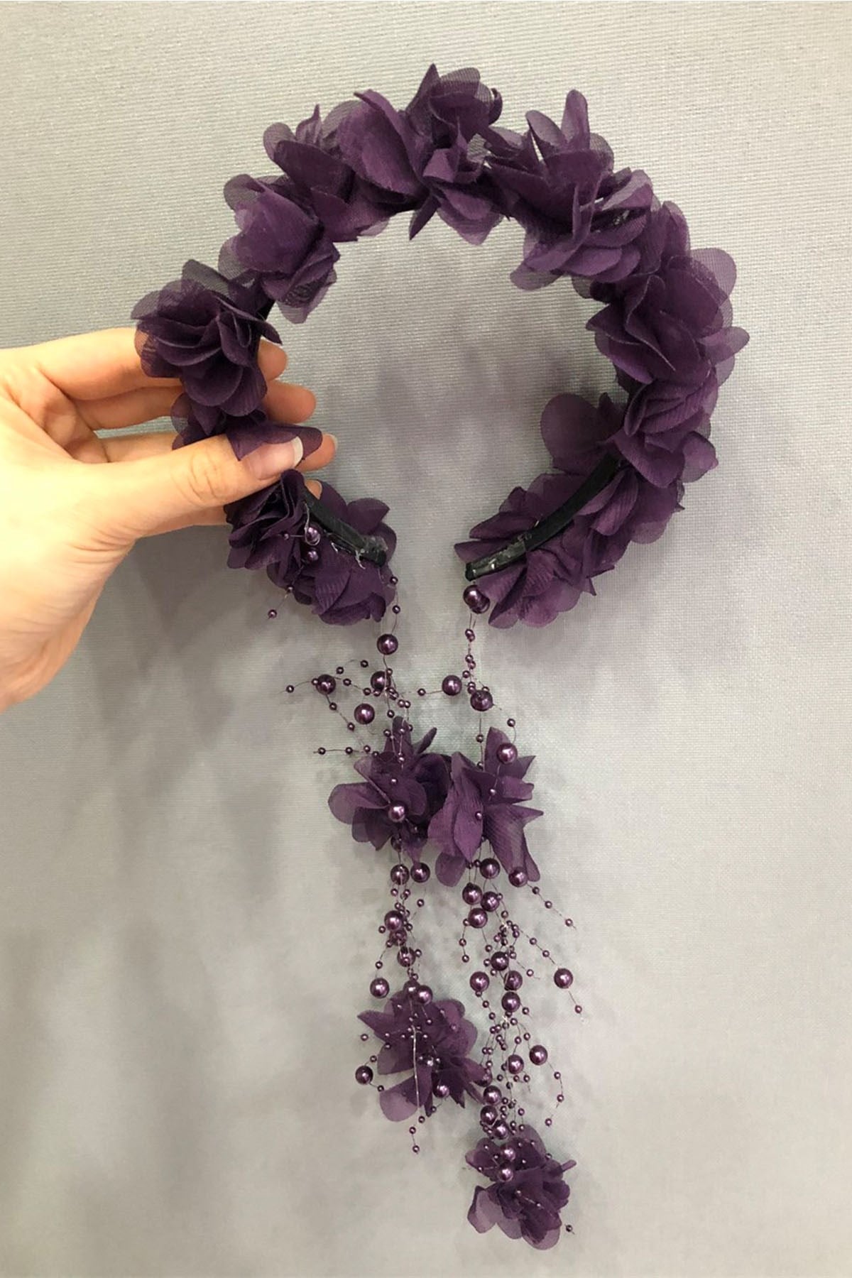 Dark Purple Laser Flower Crown
