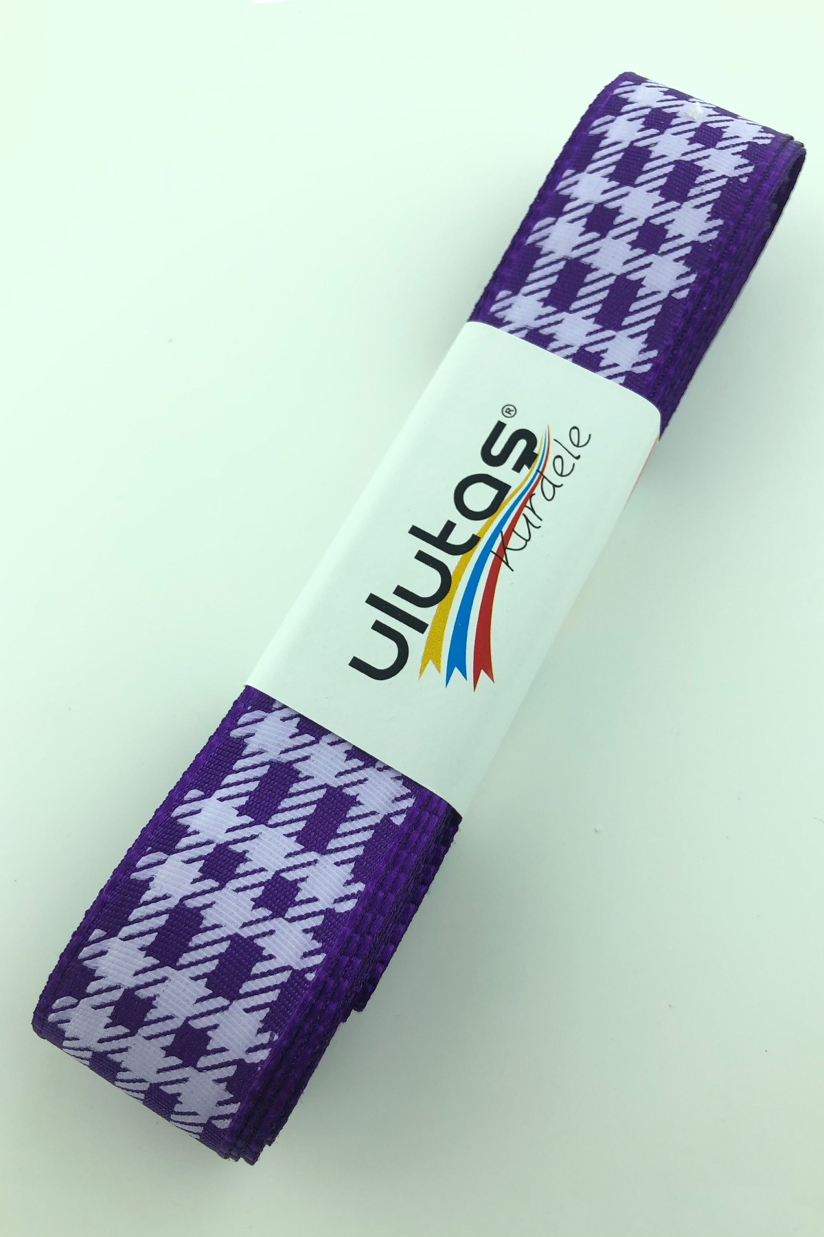 Dark Purple Foil Printed Taffeta Ribbon