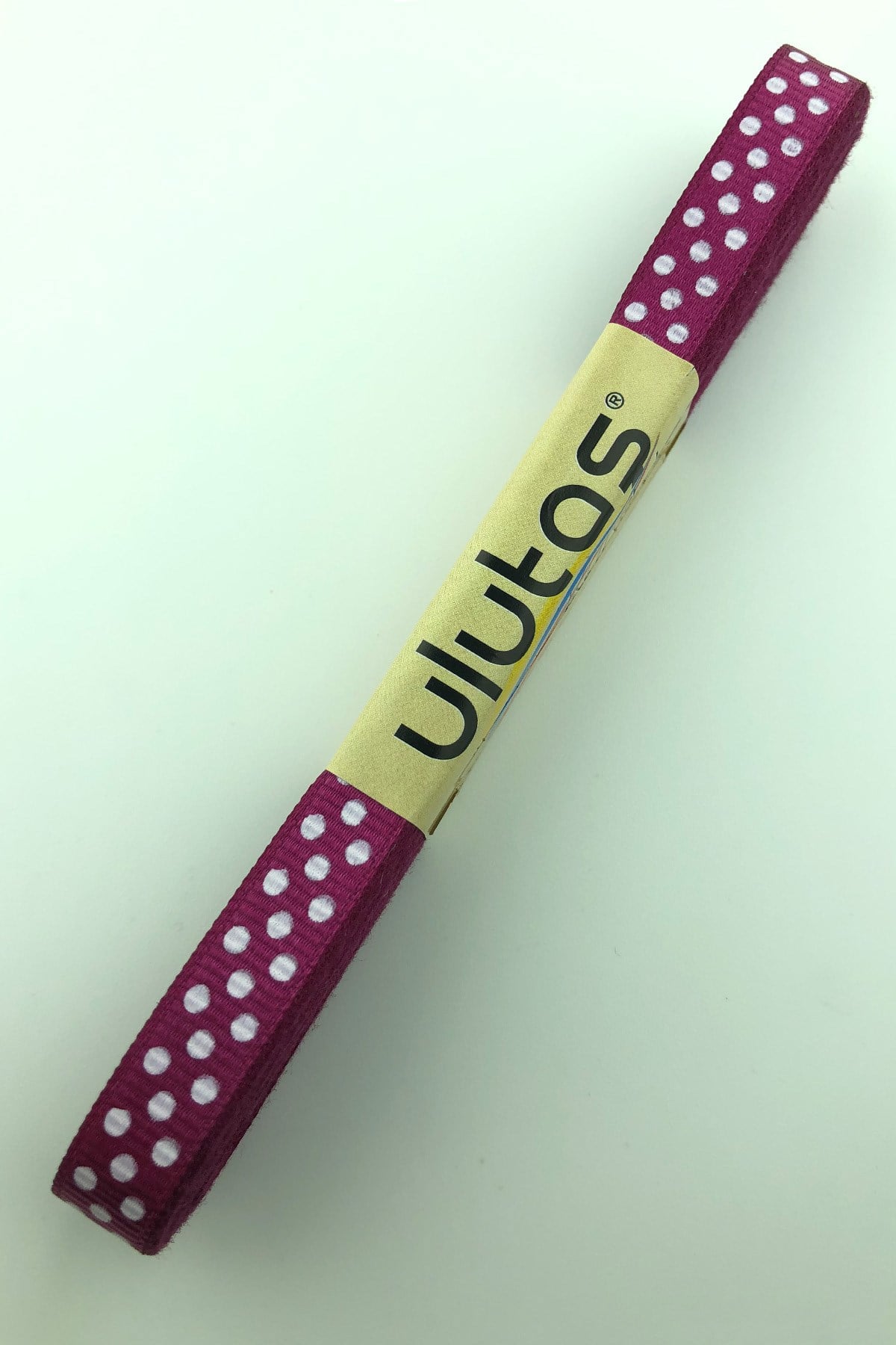 Dark Plum Polka Dot Grosgrain Ribbon 1 cm