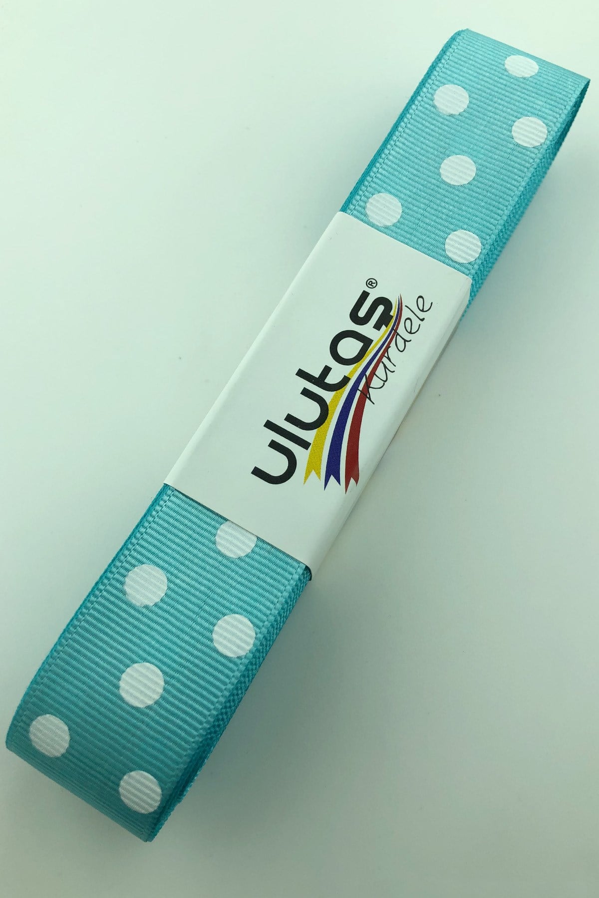 أخضر غامق أبيض بولكا منقط شريط Grosgrain 2.5 سم