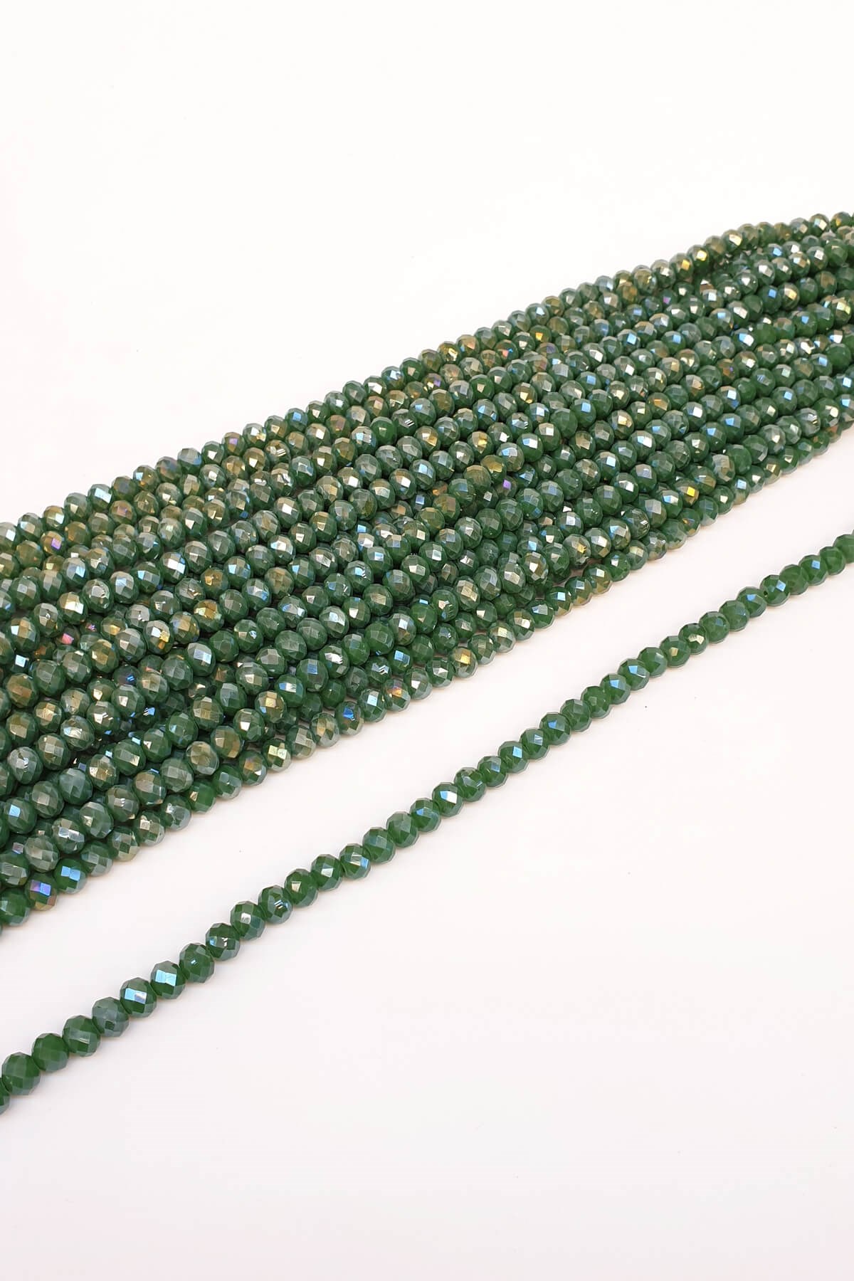 Koyu Yeşil Kristal Boncuk 8 mm