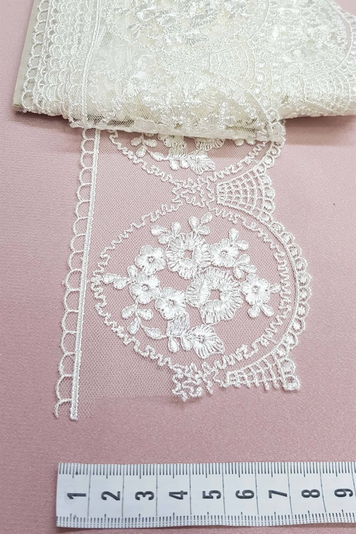 Cream Patterned Lace