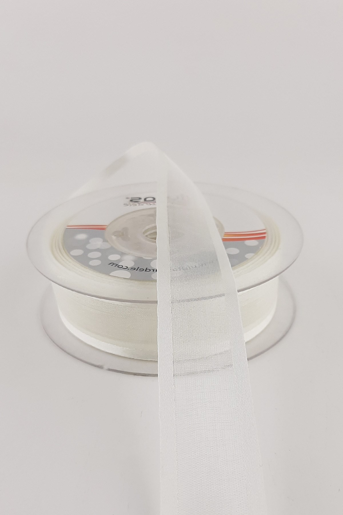 Cream Wide Organza Satin Ribbon 20 mt